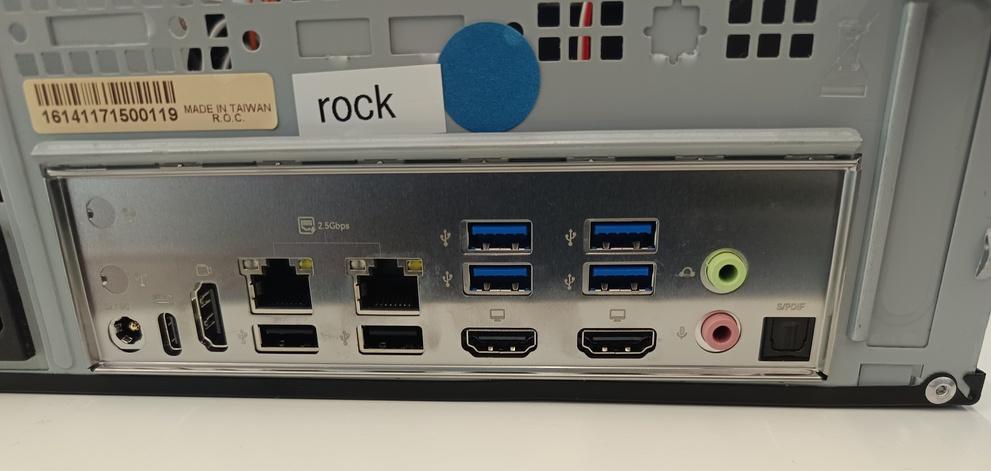 Rock 5 ITX back panel view